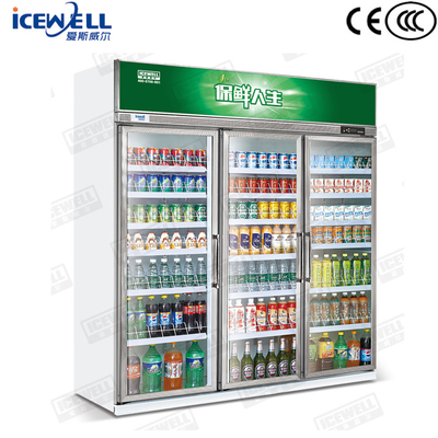 _ Commercial magnetic upright glass door freezer transparent glass door refrigerator