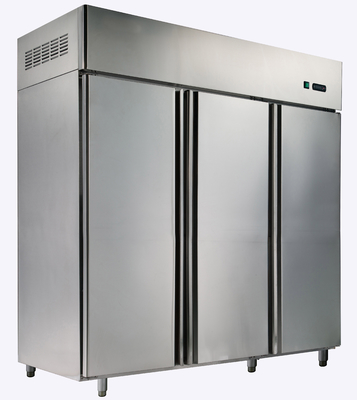 _ 1500L Ventilated Cooling Three Door Refrigerator , Commercial Refrigeration Units