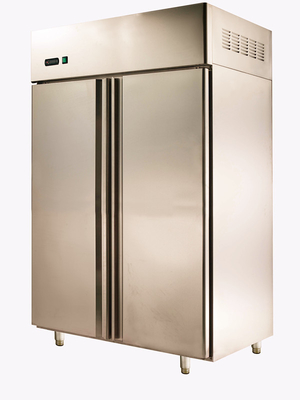 _ 900L Asian Double Door Commercial Upright Refrigerator For Supermarket , 1215x800x1930
