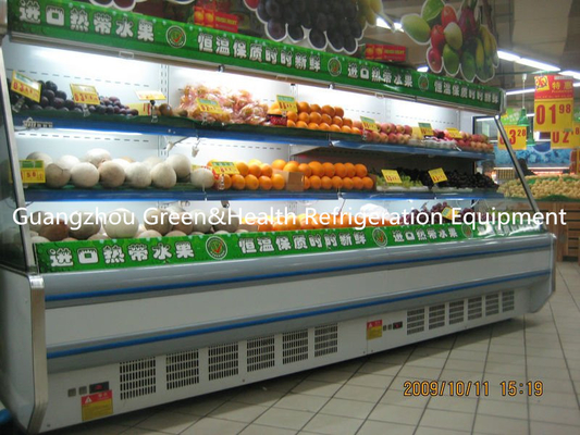Aufrechte offene multi Plattform der Kühler-Supermarkt-Schaukasten-Molkereianzeige offene Kühlvorrichtung