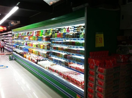 Vorhang-Vorhangkühler Supermarkt-Plattform-multi offener Kühler CERS ROHS vertikaler