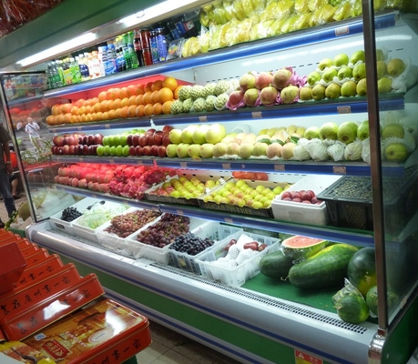 _ Supermarket Open Chiller/upright Commercial Refrigerator For Fruit