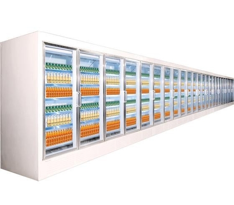 _ Frozen Food Commercial Glass Door Refrigerator -20°C 5 Layers For Supermarket