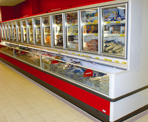 Kombinations-Gefrierschrank mit Glastür, Handelsenergieeffizienz-Kühlvorrichtung der anzeigen-1600w