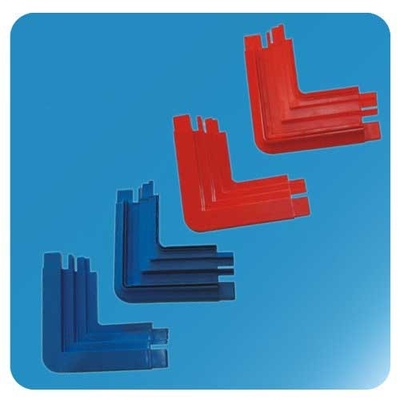 Soem-ABS Gefrierschrank-Ersatzteile gestalten Ecken-Hardware blaue rote 200mm 70mm