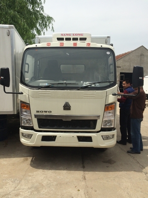 _ HOWO Light Duty Commercial Trucks Refrigerator Freezer Van Box Truck For Meat