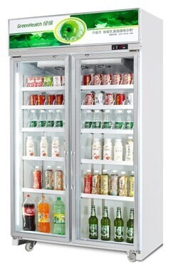 Weißer großer Handelsglastür-Gefrierschrank 5 Glas-Tür für Getränkekühlvorrichtung
