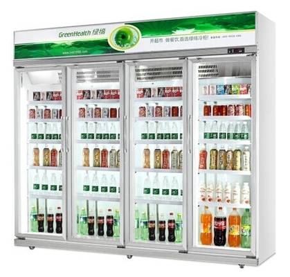 Weißer großer Handelsglastür-Gefrierschrank 5 Glas-Tür für Getränkekühlvorrichtung