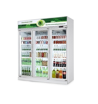 _ Glass Door Commercial Soft Drinks Display Fridge / Refrigerator Showcase