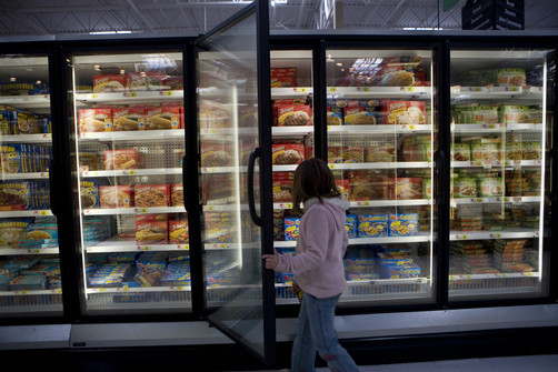Supermarkt-Getränkekühler ausgeglichenes Glas-Tür-Gefrierschrank-Plastikedelstahl