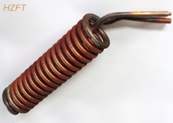 Abkühlungs-Kondensator-Verdampfer-Nickel-kupfernes Rohr umwickelt 3.15mm Flossen-Höhe