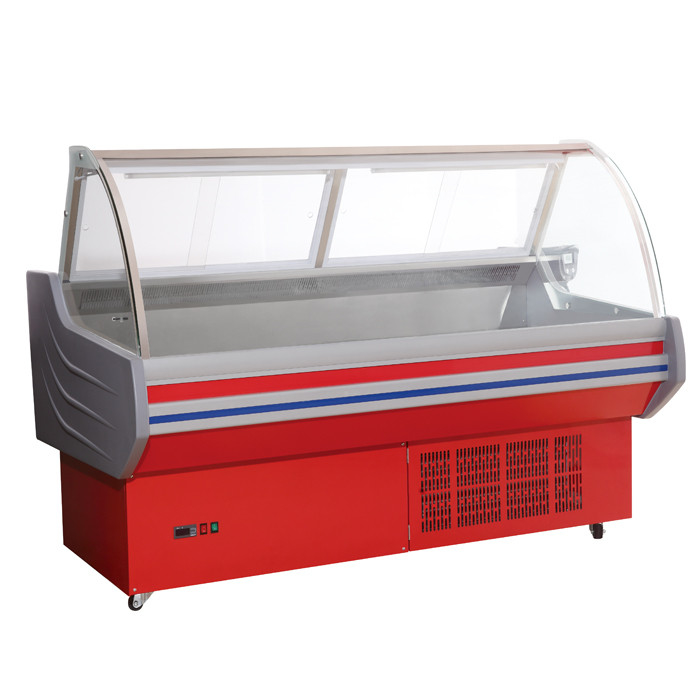 2°C - Kühlvitrine-Spitze des Feinkostgeschäft-8°C offen mit hinterem Fach-Speicher