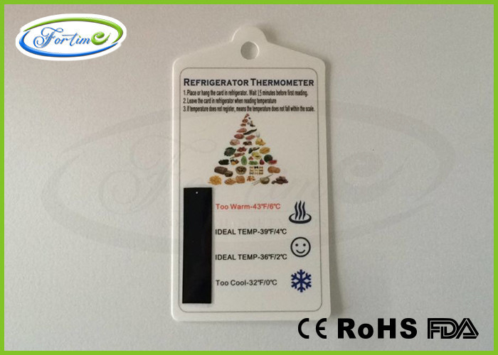 _ Custom LCD Decorative Fridge Freezer Thermometer / PET Refrigerator Thermometer Strip
