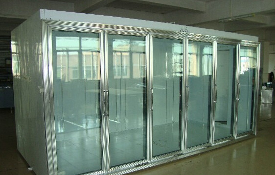 Rückseite-ladender Glastür-Gefrierschrank großer Kompressor Capaciy ferninstallierten System-Copeland